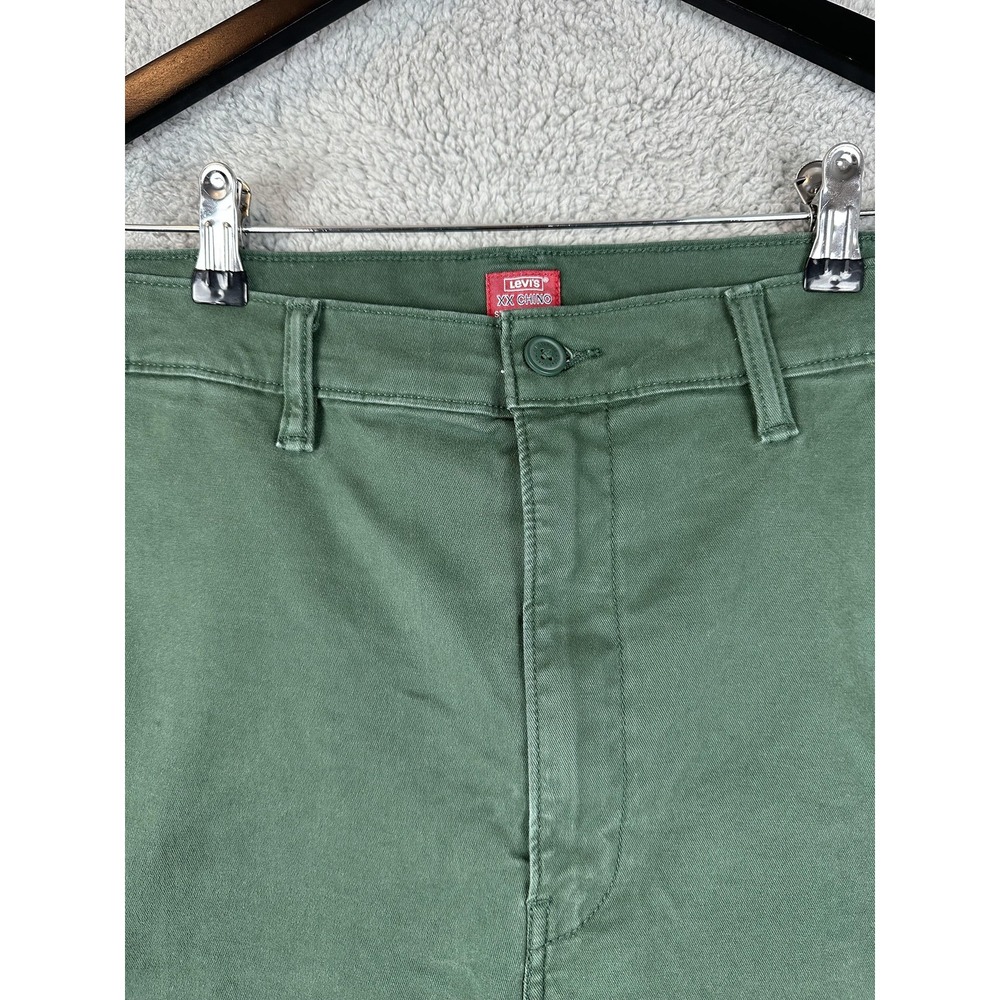 Levis XX Chino Pants Mens 40x30 Green Standard Taper Stretch Casual Comfort Men
